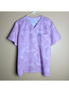 FIGS Leon men’s scrub top Marbled Rose